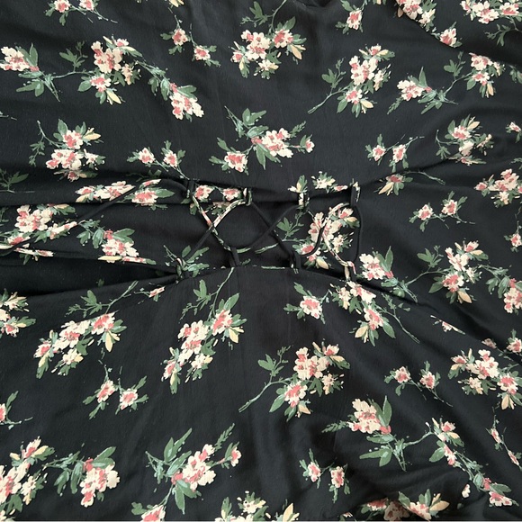 Lucky Brand Black Floral Midi Dress - Picture 9 of 9